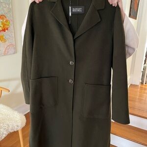 Badgley Mischka Women's Dark Green Trench Coat